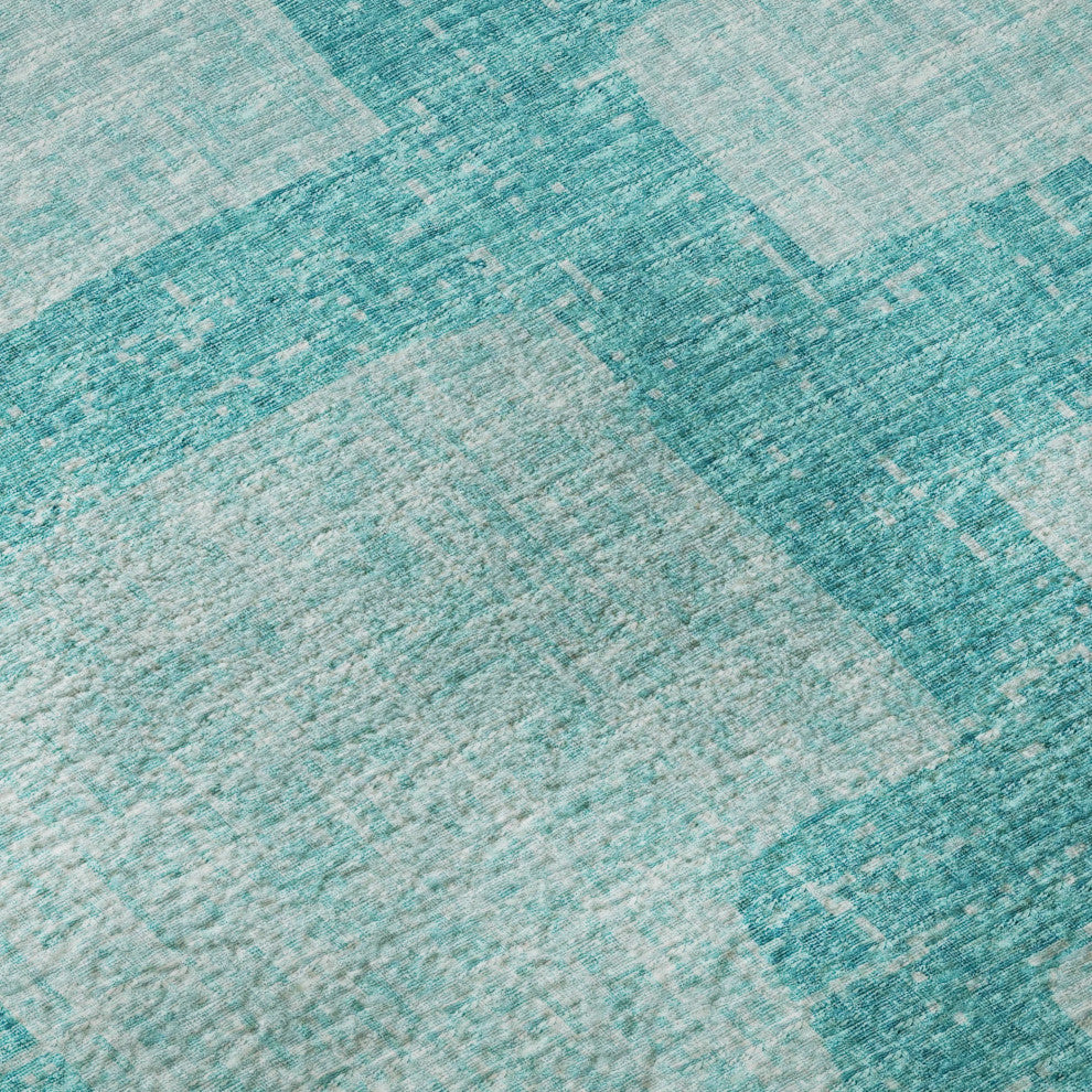Addison Premium Washable Mayfield AMF110 Blue 3' x 5' Rug