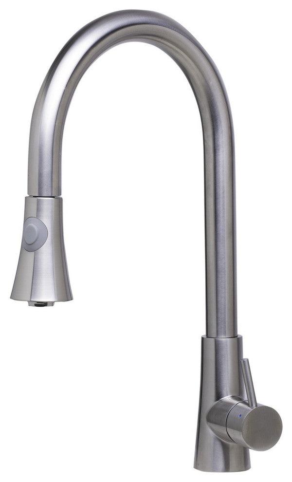 AB2034-BSS Solid Brushed Stainless Steel Pull Down Single Hole Kitchen Faucet