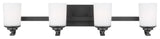 Kemal 4-Light Wall / Bath, Midnight Black