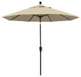 9' Aluminum Umbrella Auto Tilt Bronze, Beige