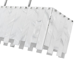 Zlite 345-40L-PN 5-Light Island, Alabaster