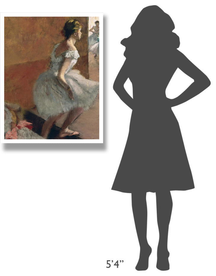 "Danseuses Montant Un Escalier (center)" Paper Print by Edgar Degas, 26"x34"