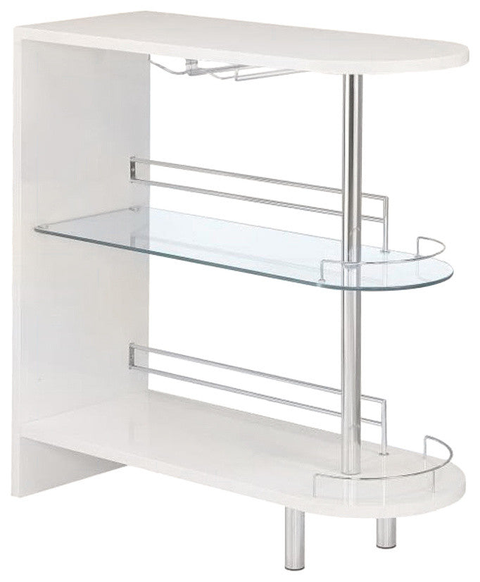 Coaster Contemporary Bar Unit, White