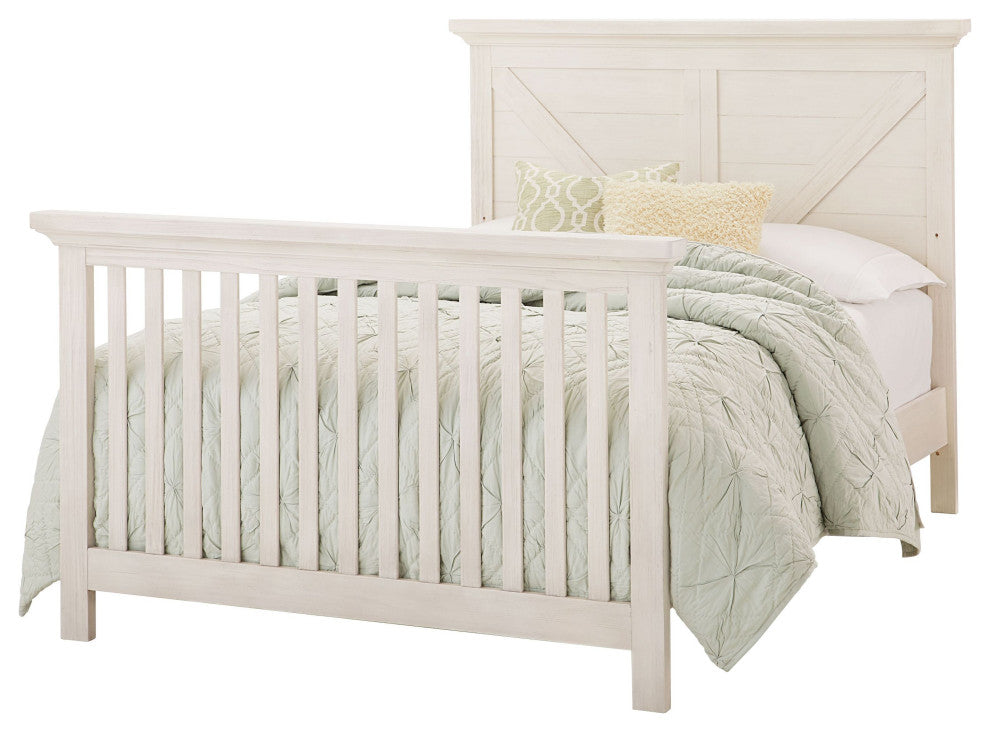 Westfield 50"W Wood 4-in-1 Convertible Crib, Brushed White