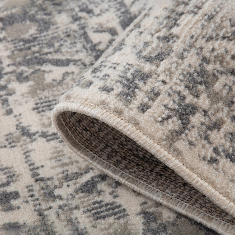 Alpine Dale Runner, Gray, 2'7" x 10', Medallion