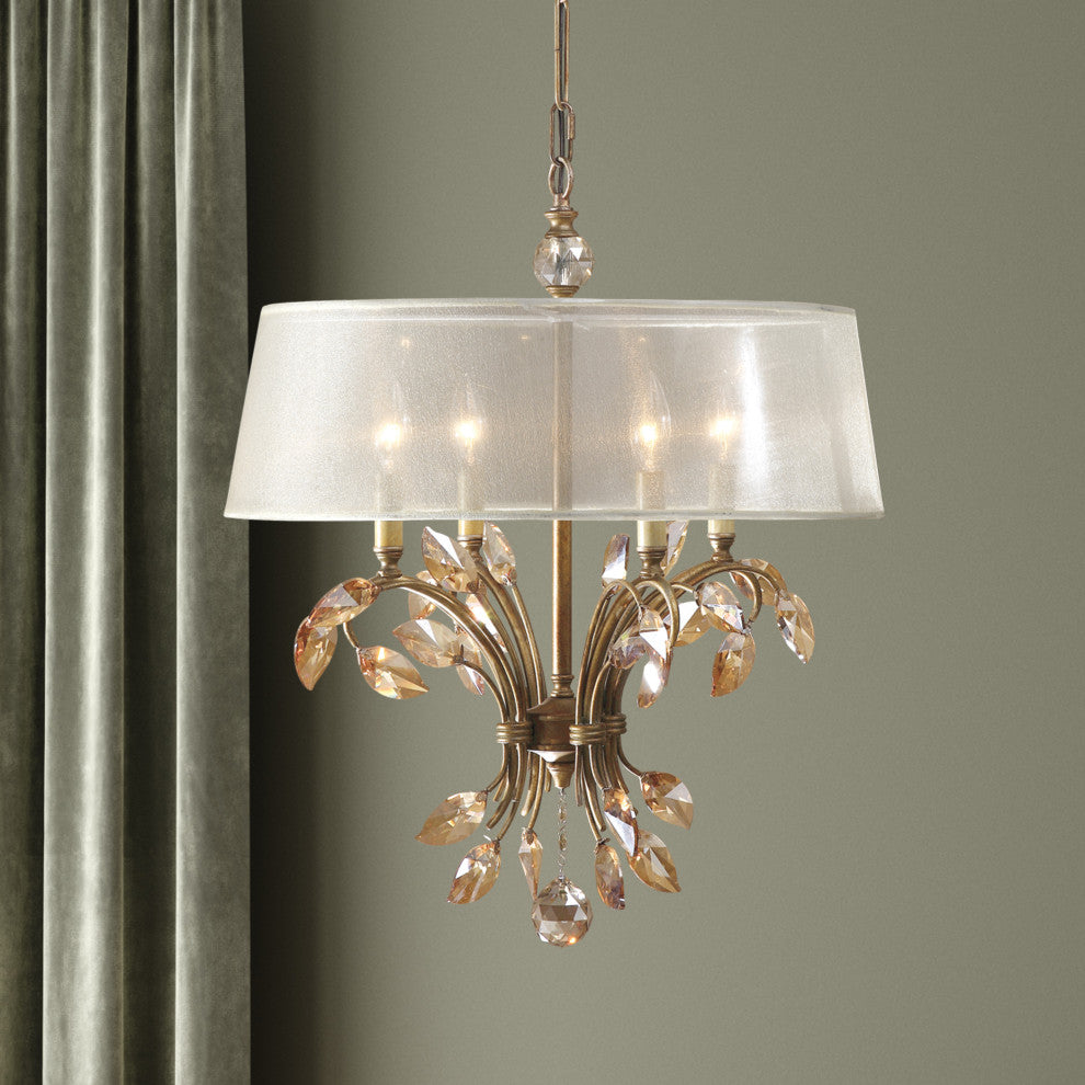 Uttermost Alenya 4-Light Gold Metal Chandelier