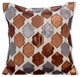 Brown Faux Leather Throw Pillows 20"x20" Bed Lounge Pillow, Brown Dwelling