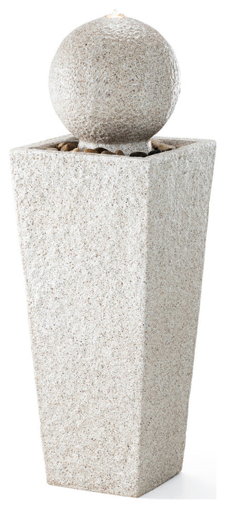 Faux Terrazzo Polyresin Outdoor Fountain