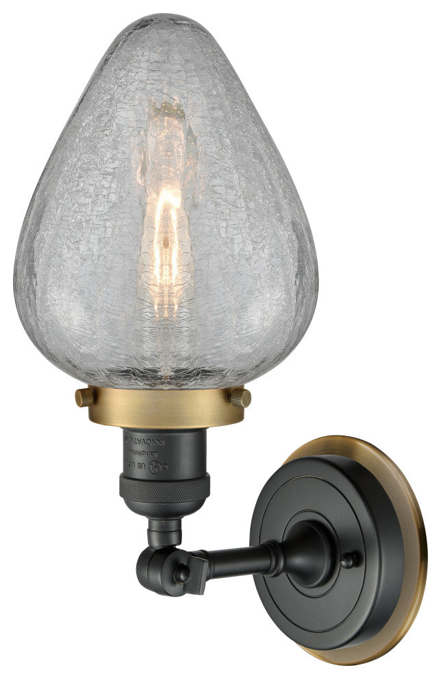 INNOVATIONS LIGHTING 203BK-BPBB-HRBB-G165 Geneseo 1 Light Mixed Metals Sconce