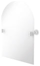 Washington Square Frameless Arch Top Beveled Edge Tilt Mirror, Matte White