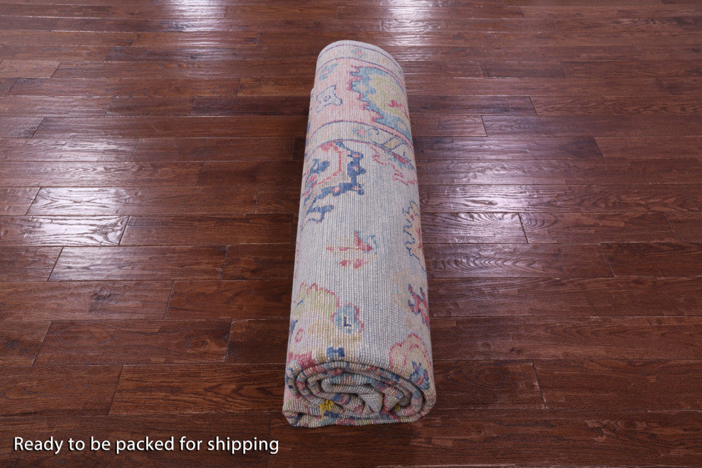 Hand Knotted Turkish Oushak Wool Rug 8' 3" X 9' 9" - Q16048