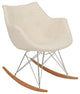 LeisureMod Willow Twill Fabric Eiffel Rocking Chair