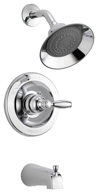 Peerless Apex Bath and Shower Trim, Polished Chrome, 7"x8"x7"