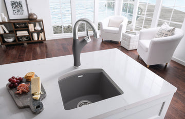 Blanco 441477 Silgranit Dual Mount Bar Sink - Cinder