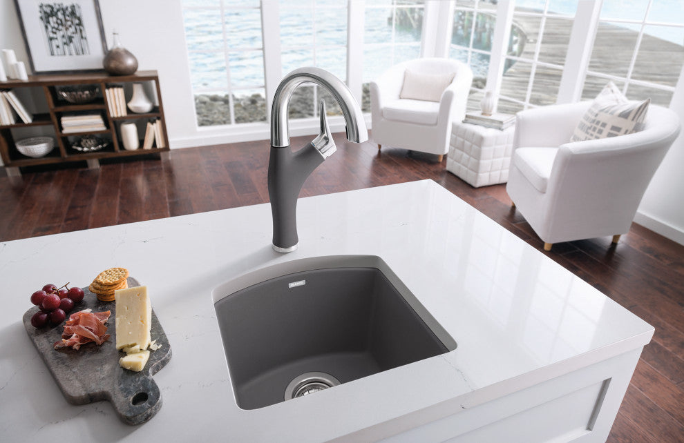 Blanco 441477 Silgranit Dual Mount Bar Sink - Cinder