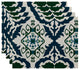 Bombay 6 Geometric Print Placemat, Set of 4, Teal