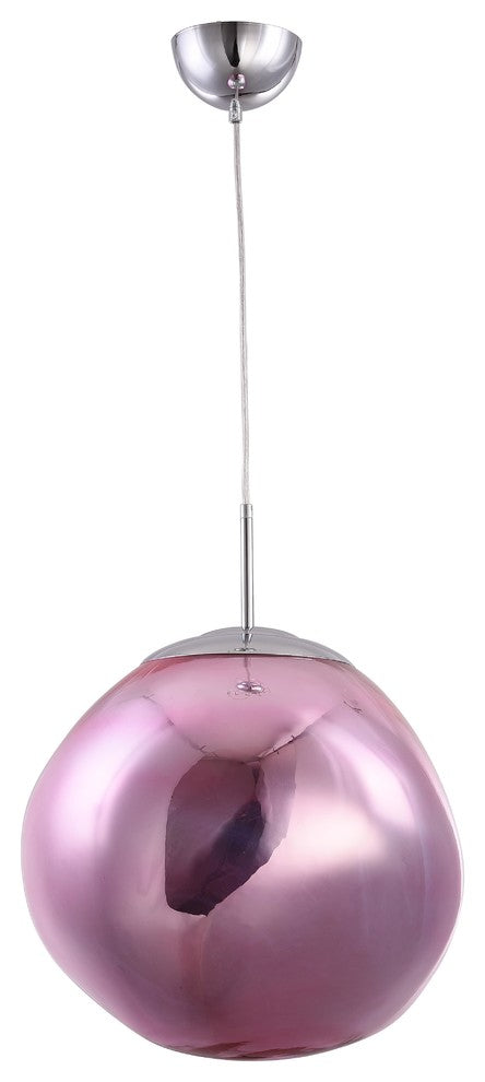15" Single ORB Pendant Light, Pink