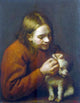 Pedro Nunez De Villavicencio Boy Looking for Fleas on a Dog Gallery Wrap Canvas