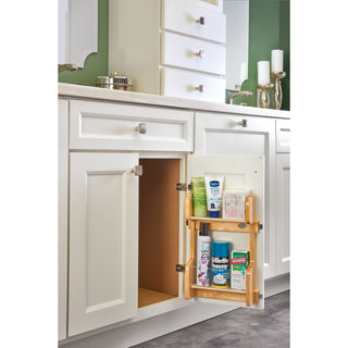 Wood Vanity Cabinet Door Storage Rack, 14.24"