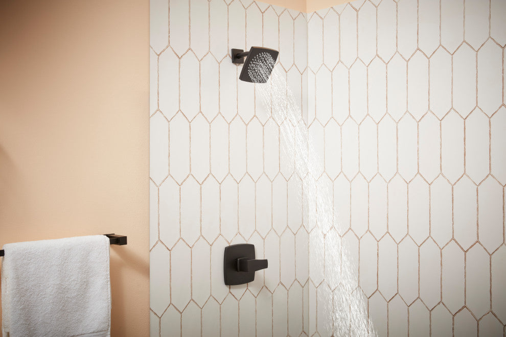 Tribune 1H Shower Only Trim Kit and Treysta Cartridge 1.75gpm, Satin Black