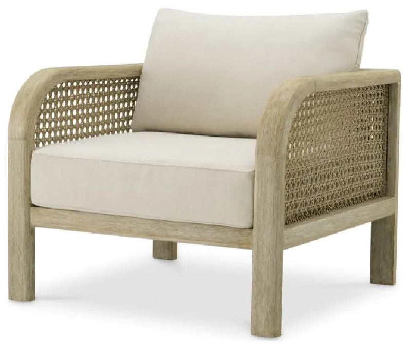 Aged Teak Outdoor Lounge Chair, Eichholtz Julia