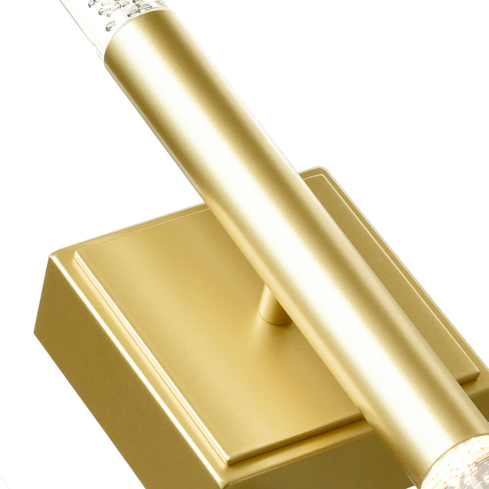 Integrated LED Satin Gold Vanity Light