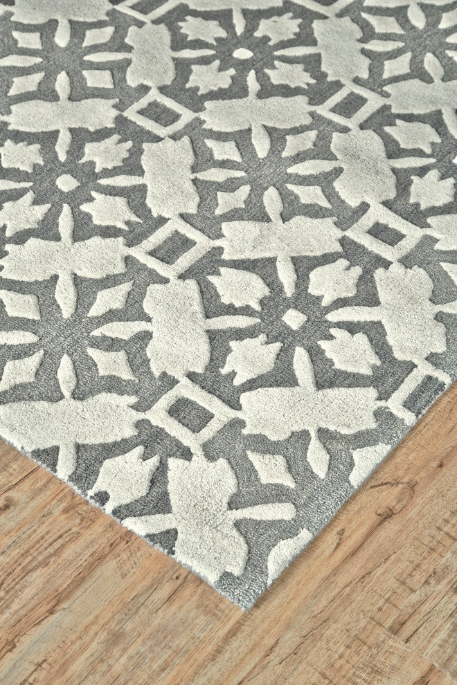 Weave & Wander Briona Rug, Fog, 5'x8'