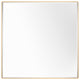 Rectangle Aluminum Framed Wall Mounted Mirror With Beveled Edge, Gold, 36"x36"