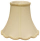 14" Ivory Slanted Scallop Bell Monay Shantung Lampshade