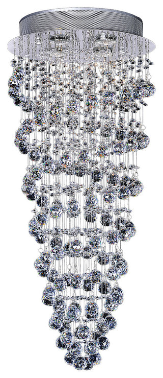 Double Spiral 4 Light Flush Mount With Chrome Finish