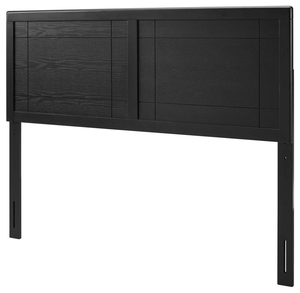 Headboard, Queen Size, Wood, Black, Modern Mid-Century, Bedroom Master Suite