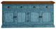 70" Rustic Two Tone Sideboard Buffet, Smokey Blue