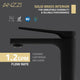 1-Handle Bathroom Faucet, Matte Black and Chrome