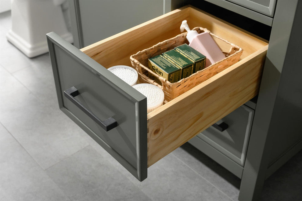 36" Single Sink Vanity Cabinet, Pewter Green