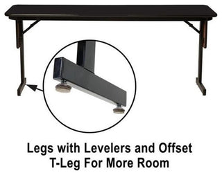 Adjustable Height 3/4" High Pressure Folding Seminar Table in Savannah Sand