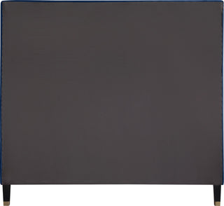 Harlie Velvet Upholstered Bed, Navy, King