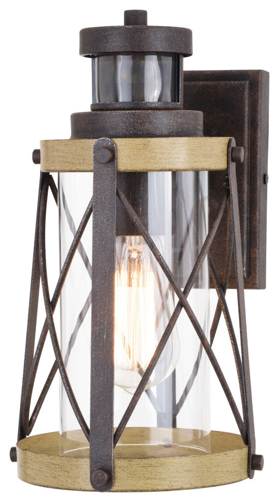 Harwood 6.5" Outdoor Wall Light Oxidized Iron and Burnished Elm