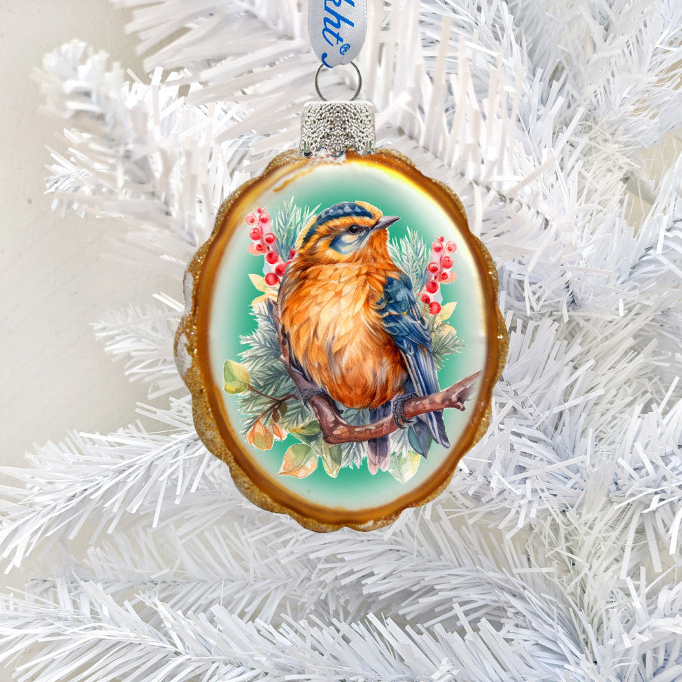 Songbird Mercury Glass Ornaments Wildlife Holiday Decor