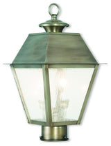 Mansfield Post-Top Lantern, Vintage Pewter