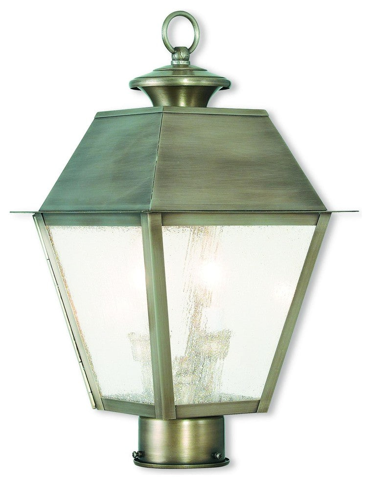 Mansfield Post-Top Lantern, Vintage Pewter