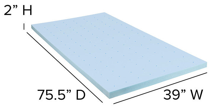 10" CertiPUR, Pocket Spring Mattress, 2" Gel Memory Foam Topper Bundle, Twin