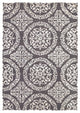 Satara Contemporary Area Rug, Gray and Ivory, 7'9"x10'6" Rectangle
