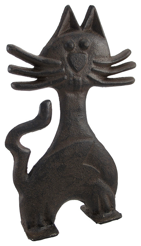Cast Iron Kitty Cat Door Stop 11 In.