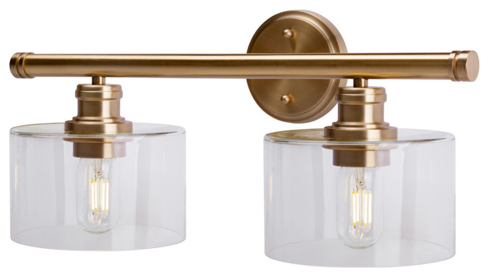2-Light Bath Vanity Light, Soft Gold