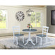 30" Round Pedestal Dining Table with 2 Madrid Ladderback Chairs