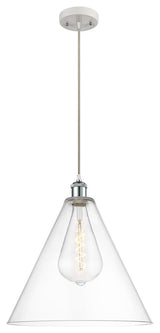 Innovations 516-1P-WPC-GBC-162 1-Light Pendant, White, Polished Chrome