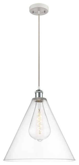 Innovations 516-1P-WPC-GBC-162 1-Light Pendant, White, Polished Chrome