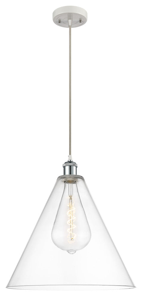 Innovations 516-1P-WPC-GBC-162 1-Light Pendant, White, Polished Chrome