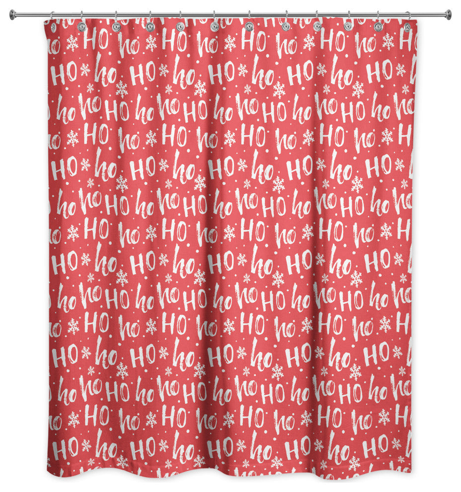Ho Ho Ho Pattern 71x74 Shower Curtain
