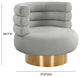 Naomi Grey Velvet Swivel Chair